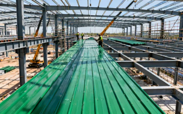 Manufacturing and logistics facility under construction