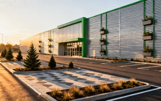 Commercial retail building with Kingspan facade panels