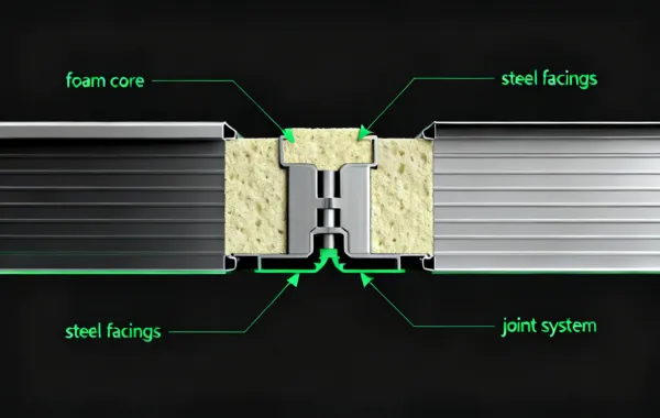 Kingspan insulated panel technical cross-section